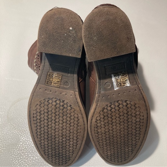 SOFTMOC Sz 40 2” Heel Highly Embellished Western Inspired Zip Up Ankle Booties - Picture 11 of 14